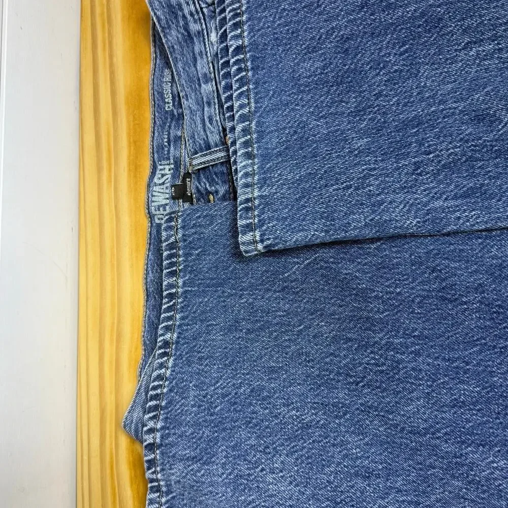 REWASH Wide Leg Baggy Jeans/Denim Blue Distressed Classic Rise. Size: 26x31 - Picture 6 of 7